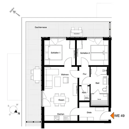 Lejlighed Strandgut 49 - Exklusive Penthousewohnung Mit Sauna & Nah Am Strand! Tossens